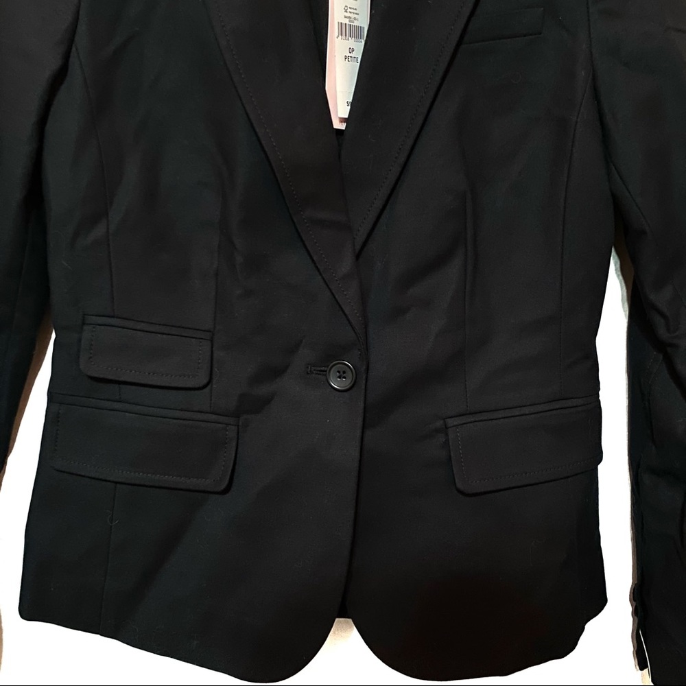 NWT Banana Republic Petite Black Suit Blazer - Picture 2 of 7